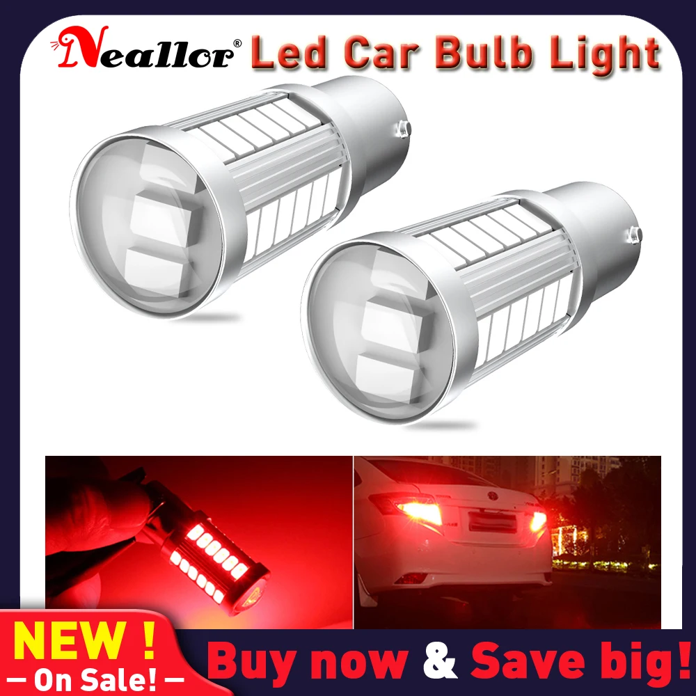 

2 шт. 1156 1157 7443 T20 светодиодный Поворотный Светильник для автомобиля 33 SMD 5630 5730 Автомобильный задний стоп-сигнал лампа заднего хода сигнальная ...