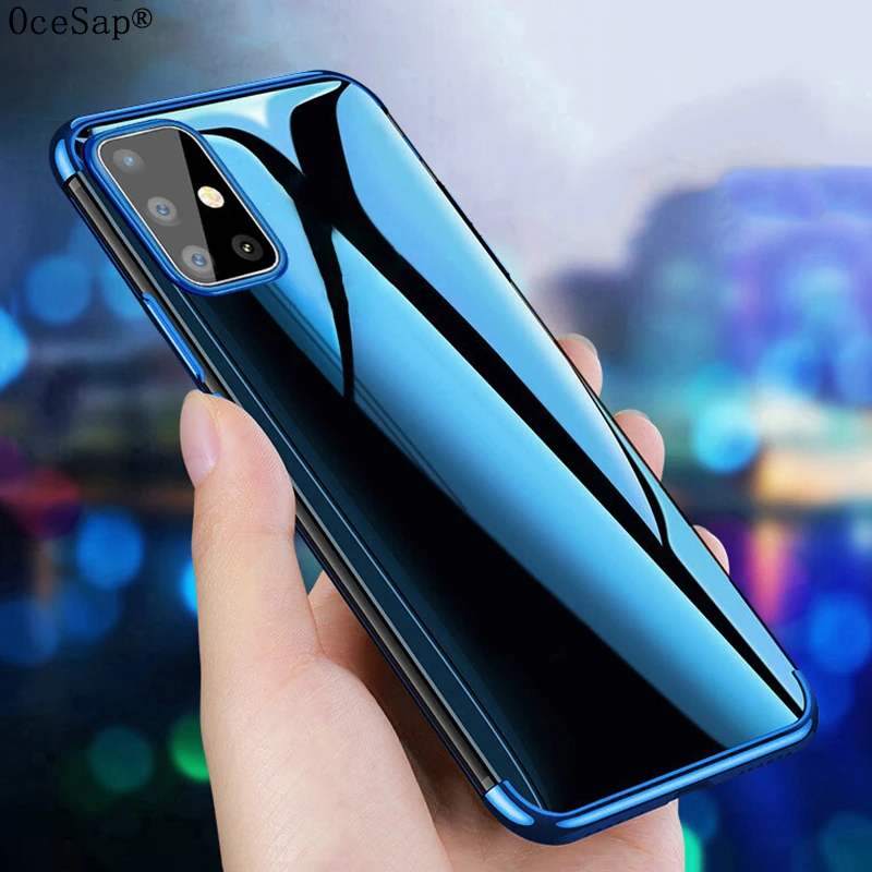 Чехол OceSap для Samsung Galaxy S20 Plus ультра роскошный Прозрачный мягкий силиконовый чехол