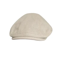 spring and summer casual men flat summer linen beret hat women breathable cap duckbill driving hats blm325