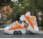 Деформированные туфли для парки, беговые кроссовки с четырьмя колесами, детская обувь унисекс для взрослых и детей, туфли для Парра, 2021