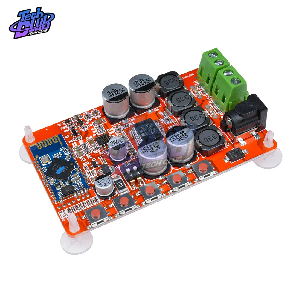 Плата усилителя мощности интерфейса 8-25 В постоянного тока TDA7492P 4 0 Bluetooth 2 1 2X50W + 12 А