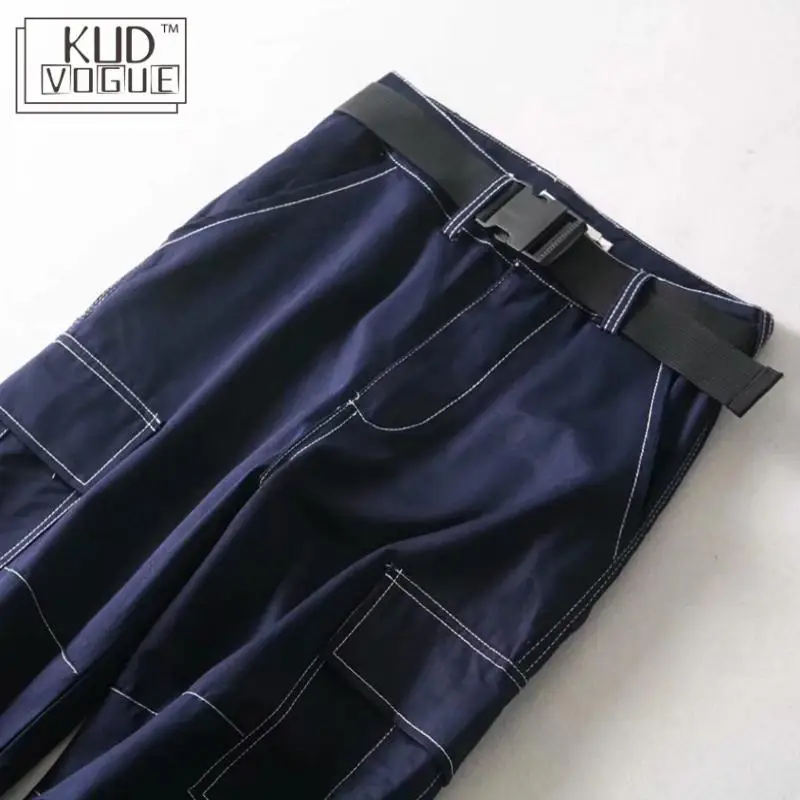 Брюки палаццо Boho брюки карго с высокой талией женские корейские свободные