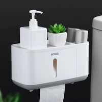 multifunctional toilet tissue box wall mounted tissue holder bathroom roll paper box tissue storage basket bathroom accessories