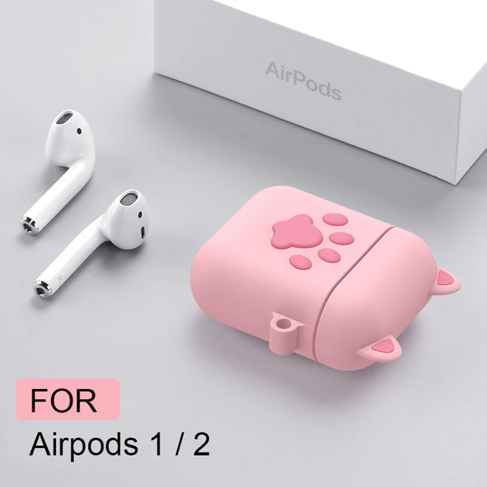 19U Чехол для наушников для AirPods чехол с мультяшным медведем силиконовый чехол для Apple Air pods 2 милые наушники сумка для Earpods чехол s аксессуары - Цвет: 19U