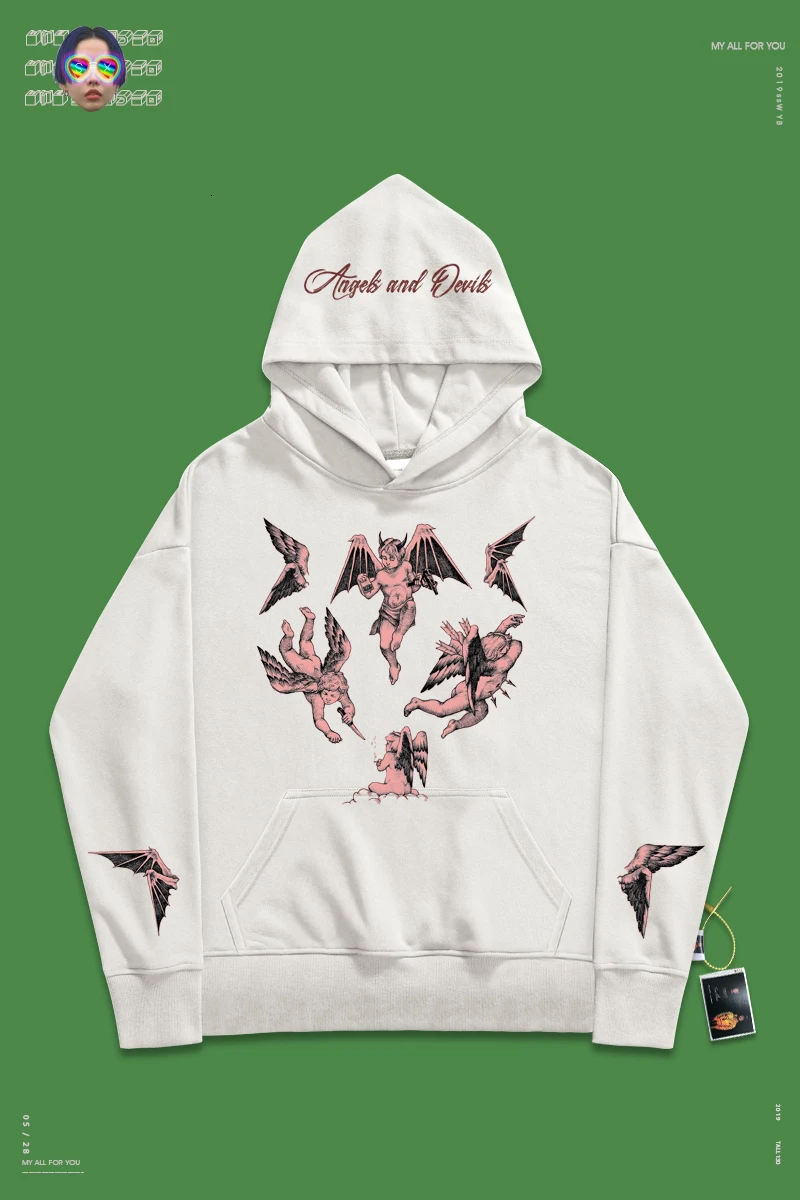 Одежда с длинными рукавами креативные толстовки Bboy Rap капюшоном для пары