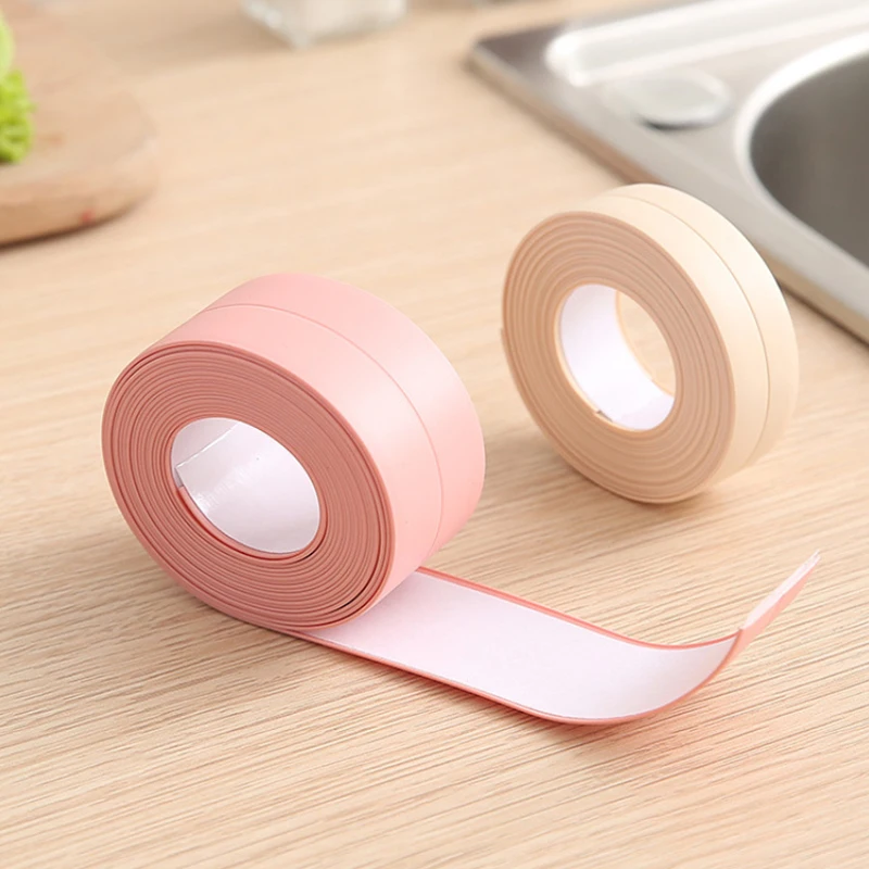 

1pcs Bathroom Kitchen Shower water proof mould proof tape Sink Bath Toilet Kitchen Wall Sealing Waterproof Mildewproof Tape NEW