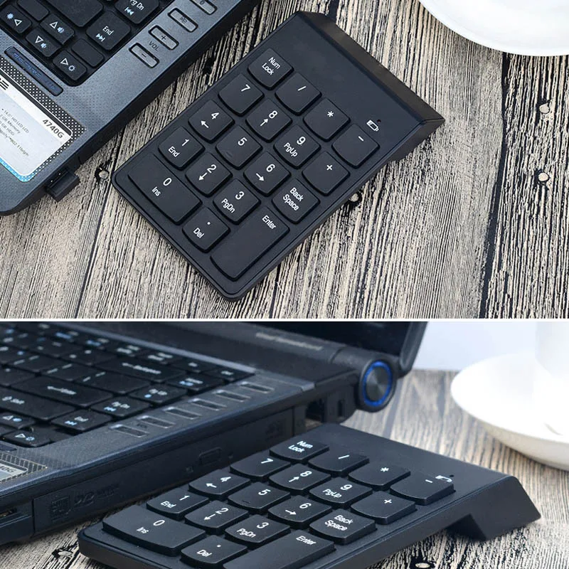 Малый размер 2 4 ГГц Беспроводная цифровая клавиатура Numpad 18 клавиш для учета