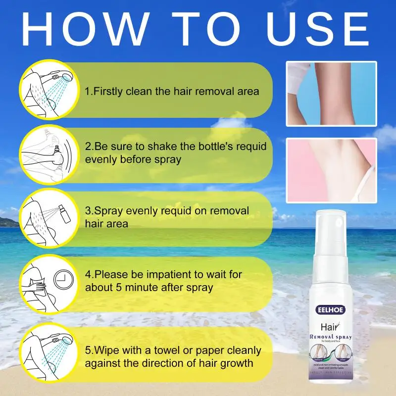 

50ml Fashion Professional Effect Hair Removal Sprays Painless Depilatory Cream Mild Nourish Long Lasting Natural Makeup TSLM1