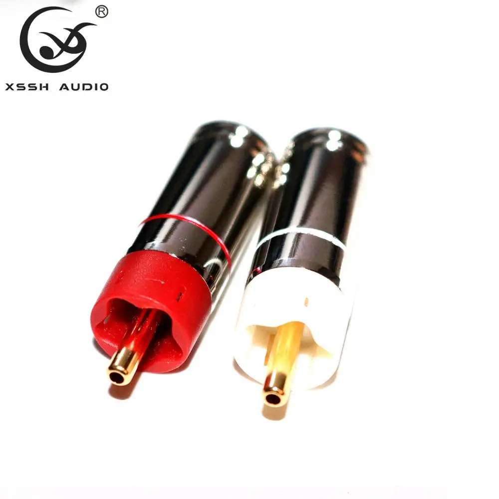 4 шт. 8 шт. 16 шт. XSSH аудио HiFi пуля сварная форма лотоса мужской аудио коаксиальный одноточечный контактный сигнал RCA разъем