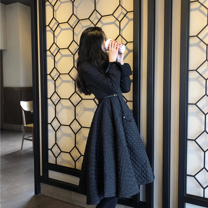

Women Parka Wadded Winter Jackets Nice Spring New Pop Winter Jacket Women X-Long Solid Skirt Cotton Down Coats Parkas Overcoat