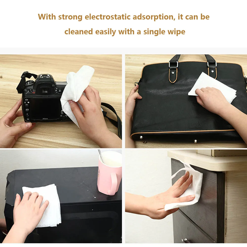 

Useful 100pcs Disposable Electrostatic Dust Removal Mop Paper Home Kitchen Bathroom Cleaning Cloth Replacement Mop Head Cloth F2