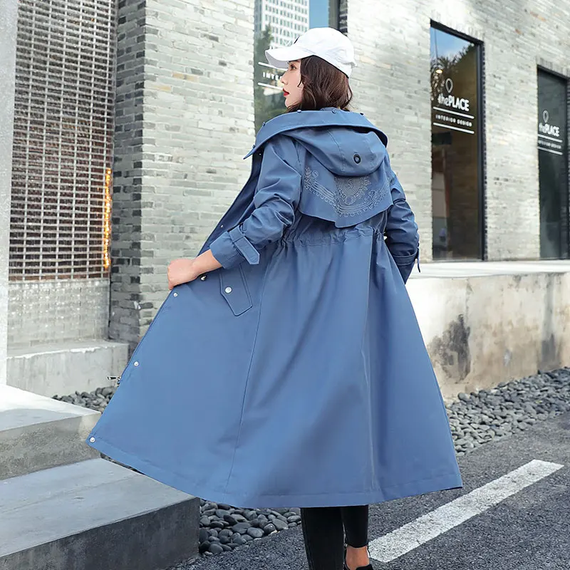 Fashion Cotton Liner Parker Parkas 2020 New Winter Jacket Women Long Hooded Parka Adjustable Waist Warm Fur Collar Coat