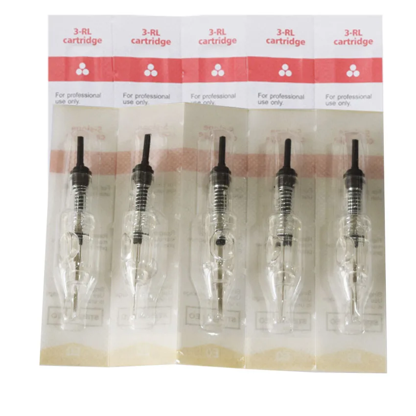 Cartridge Needle 20PCS 1/3/5/7/9RL Cartridge Needles Disposable Sterilized Tattoo Permanent Makeup Needles Tips for Eyebrow lip