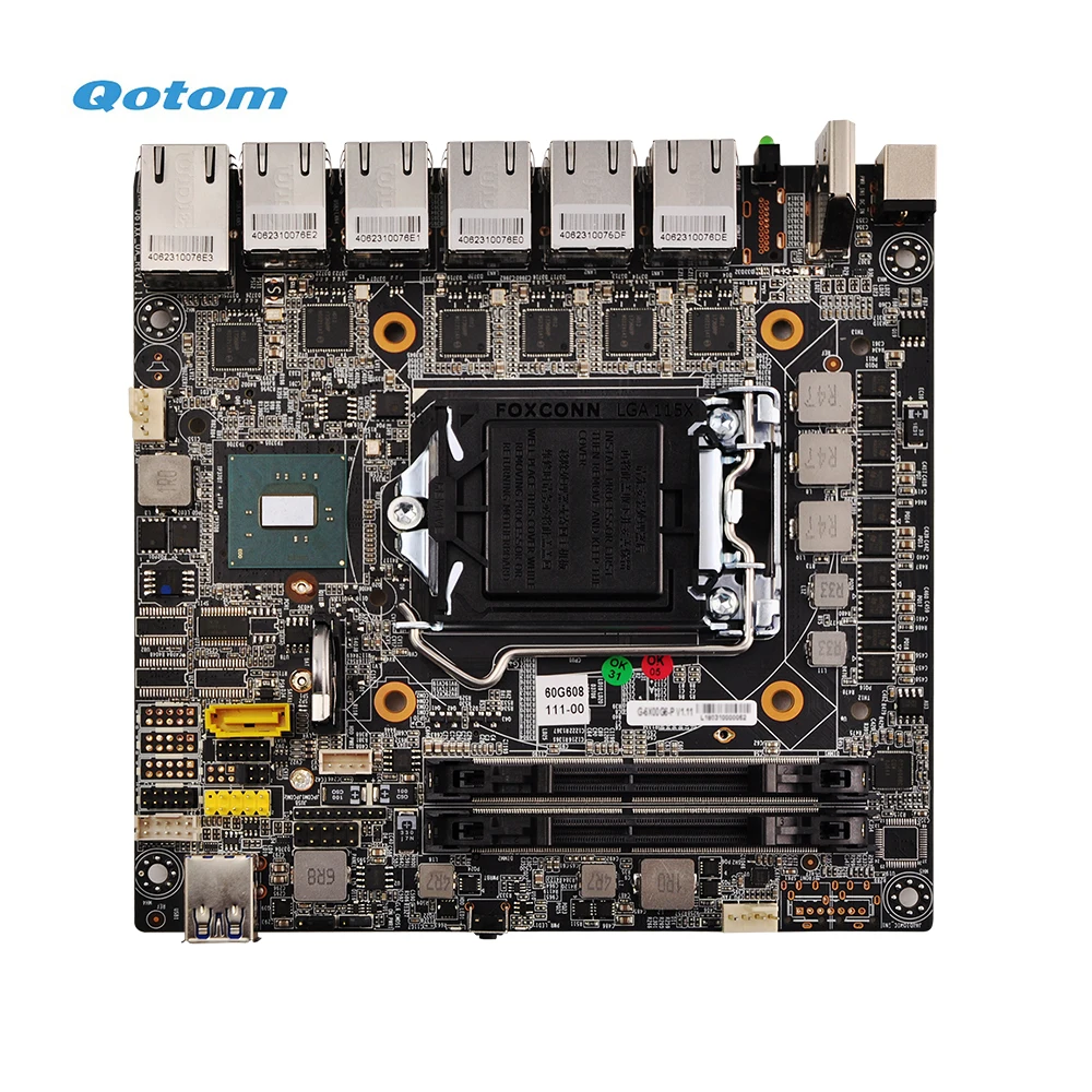 Qotom DIY мощный брандмауэр роутер Q600G6 системная поддержка 6 го 7 поколения процессор