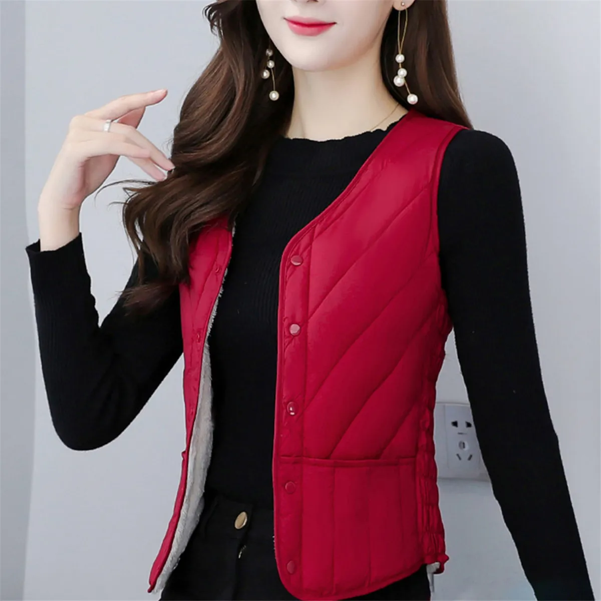 

6 Places Heated Vest Heating Jacket Women USB Temperature Control Heated Jacket Heating Vest Winter Thermal Hiking Vest Outdoor