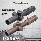 Векторный оптический прицел Forester 1-5x24SFP GenII, широкоугольный оптический прицел, система блокировки револьвера, точечная подсветка, прицел для винтовки AR15