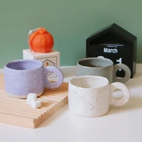 korea ceramic coffee mugs with round handle house milk breakfast tea water cups creative drinkware coffeeware