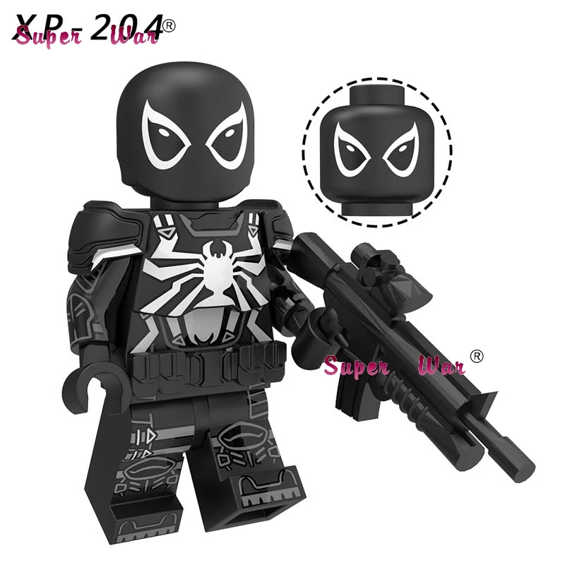 XP204 Одиночный фильм Marvel Человек-паук Venom вдали от дома Mysterio Марии Хил Ned Liz Hydro Man Spiderman Строительные кубики, детские игрушки - Цвет: XP204