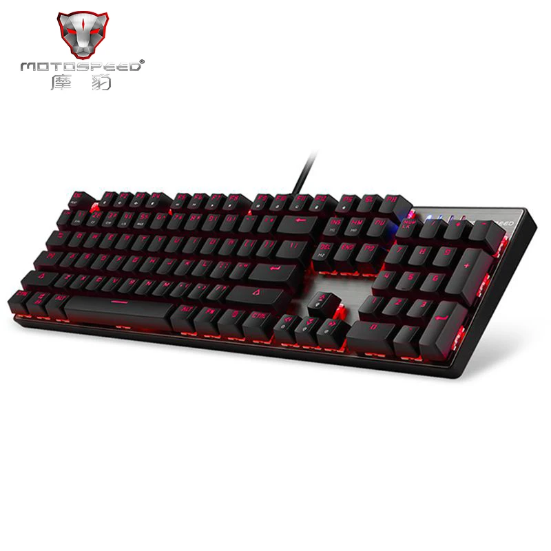 Motospeed CK104 игровая механическая клавиатура Русский Английский красный
