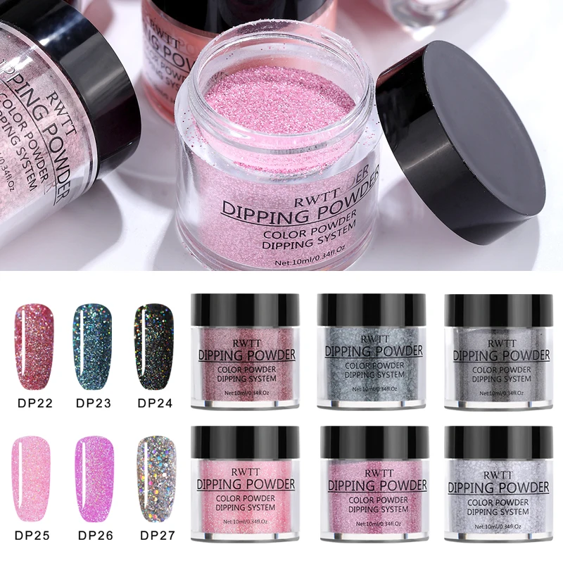 9 флаконов жемчужного цвета для ногтей Пудра цветной яркий блеск натуральный DIY