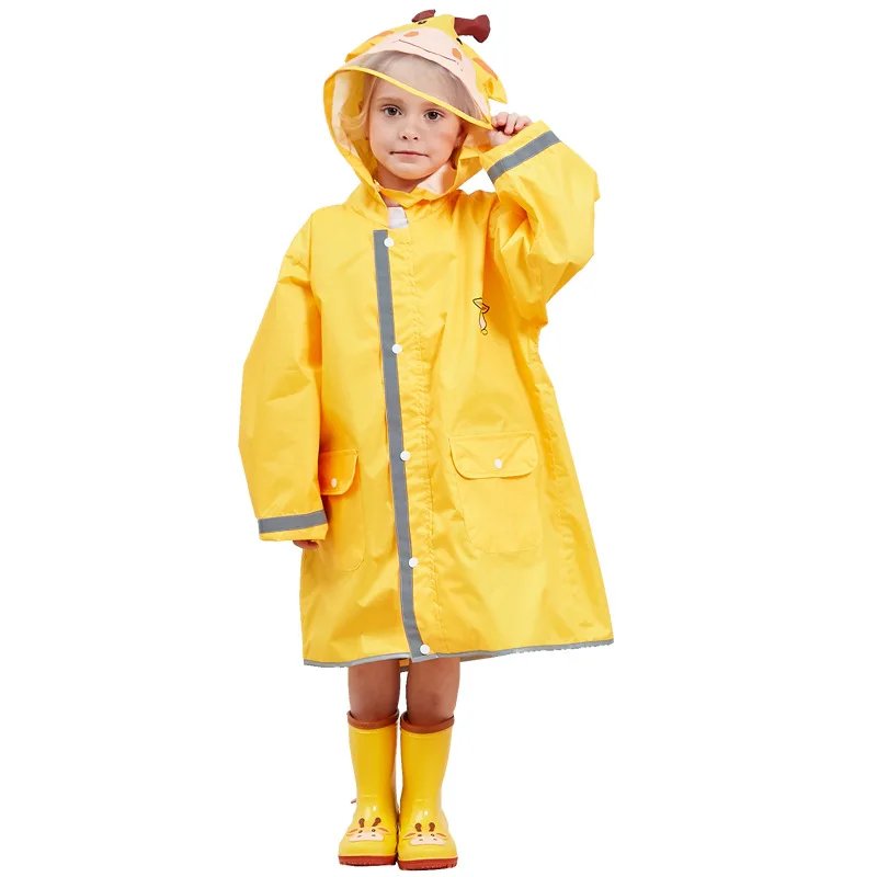 

Children's Raincoat Boys and Girls Baby Poncho Children with Safety Reflective Strips