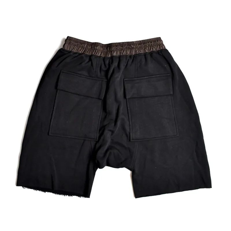 Шорты-шаровары мужские в стиле хип-хоп хлопковые рваные штаны ретро с заниженной