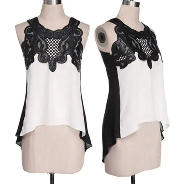 

Women 'S Blouse Casual Sleeveless Chiffon Blouse Shirt Summer Top Women Shirts
