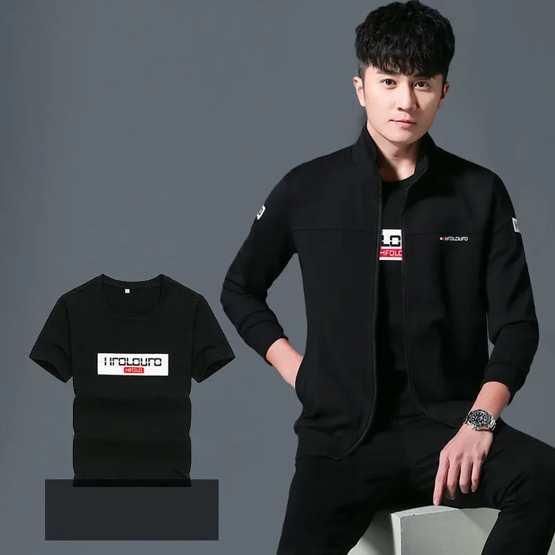 Осень 2019 новый спортивный костюм мужской гигиенический гардероб для отдыха