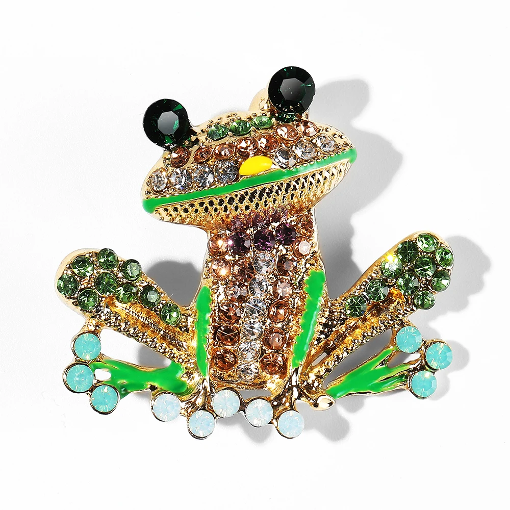 

WYBU 12 Styles Antique Copper Goat Brooch For Women Frog Bee Broche Pin Gift Color Butterfly Animal Brooches For Friend Party