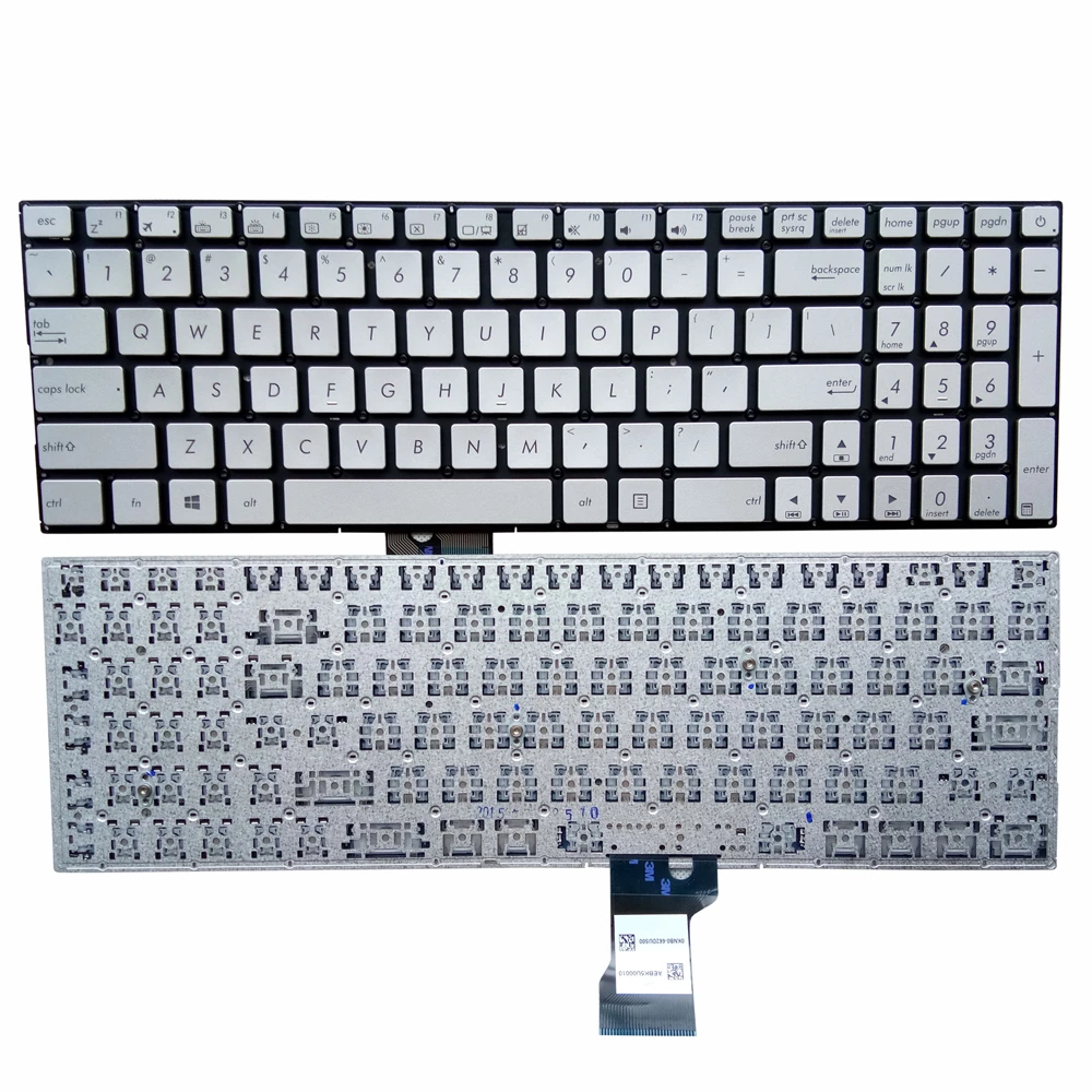 

Клавиатура для ноутбука Asus N501 N501J N501JM UX501VM UX501JW US, клавиатура без подсветки и без рамки