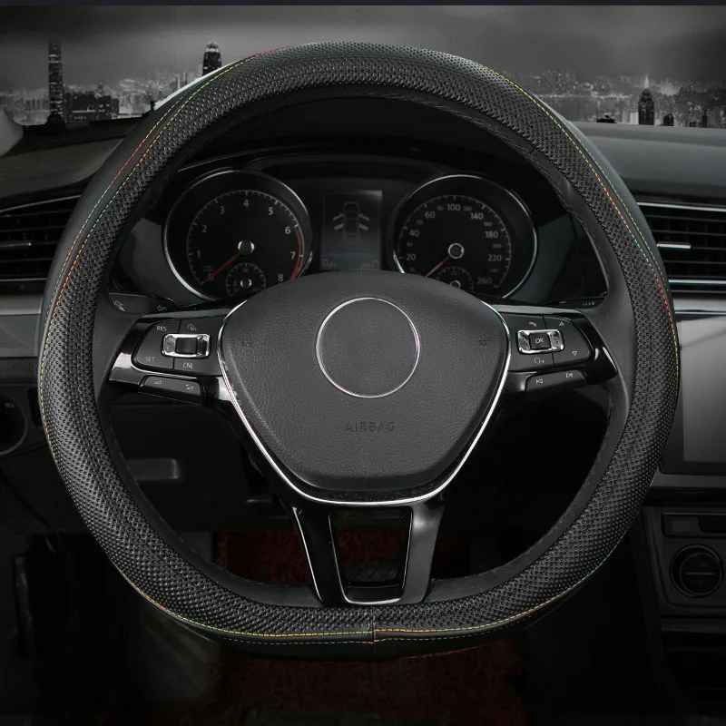 Чехол рулевого колеса автомобиля аксессуары из натуральной кожи для Vw Golf 5 6 7 Mk3 Mk4