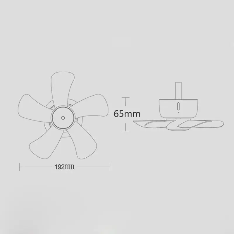 

5V Remote Control Timing USB Ceiling Fan Air Cooler 4 Speed Fan for Bed Camping