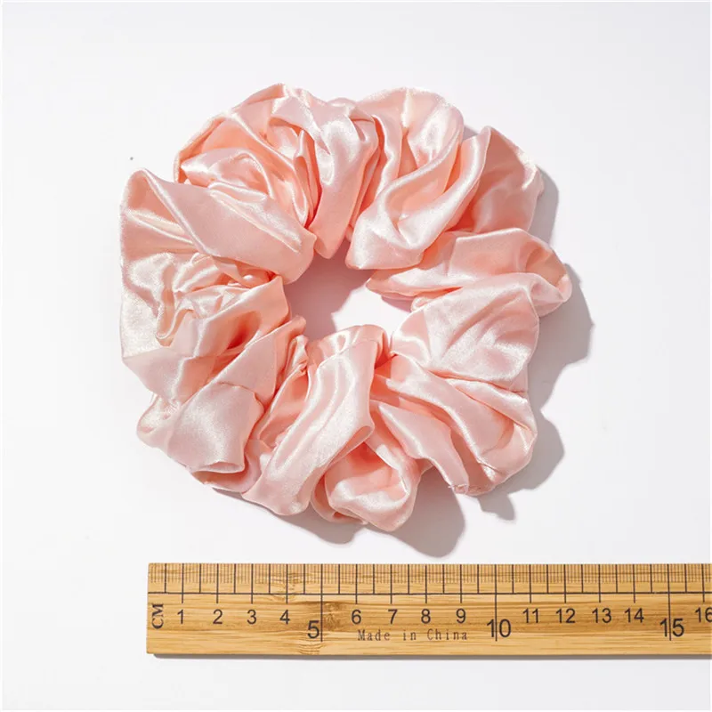 

Solid Color Satin Scrunchies Solid Color Elastic Hair Bands Ties Ponytail Holder Women Silk Scrunchie Hair Accessories