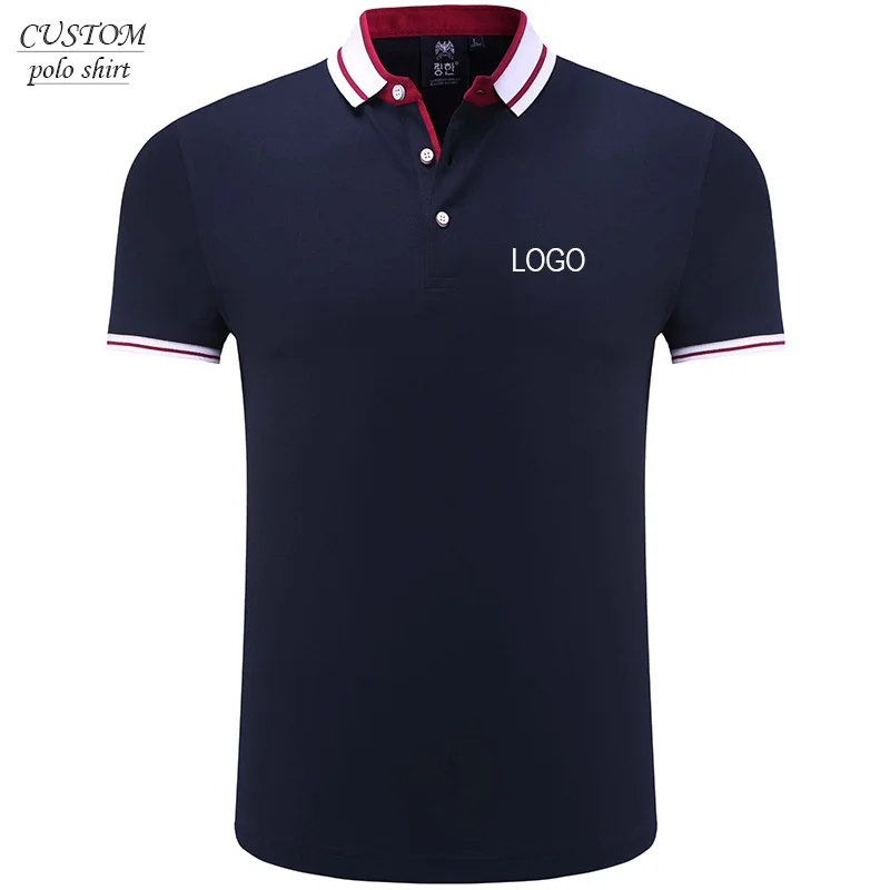 Индивидуальная рубашка поло унисекс с печатью логотипа или вышивкой на заказ из