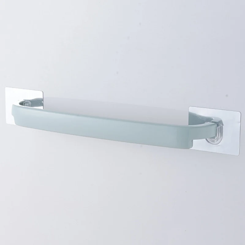 Настенная вешалка для полотенец пластиковая самоклеящаяся полка ванной комнаты