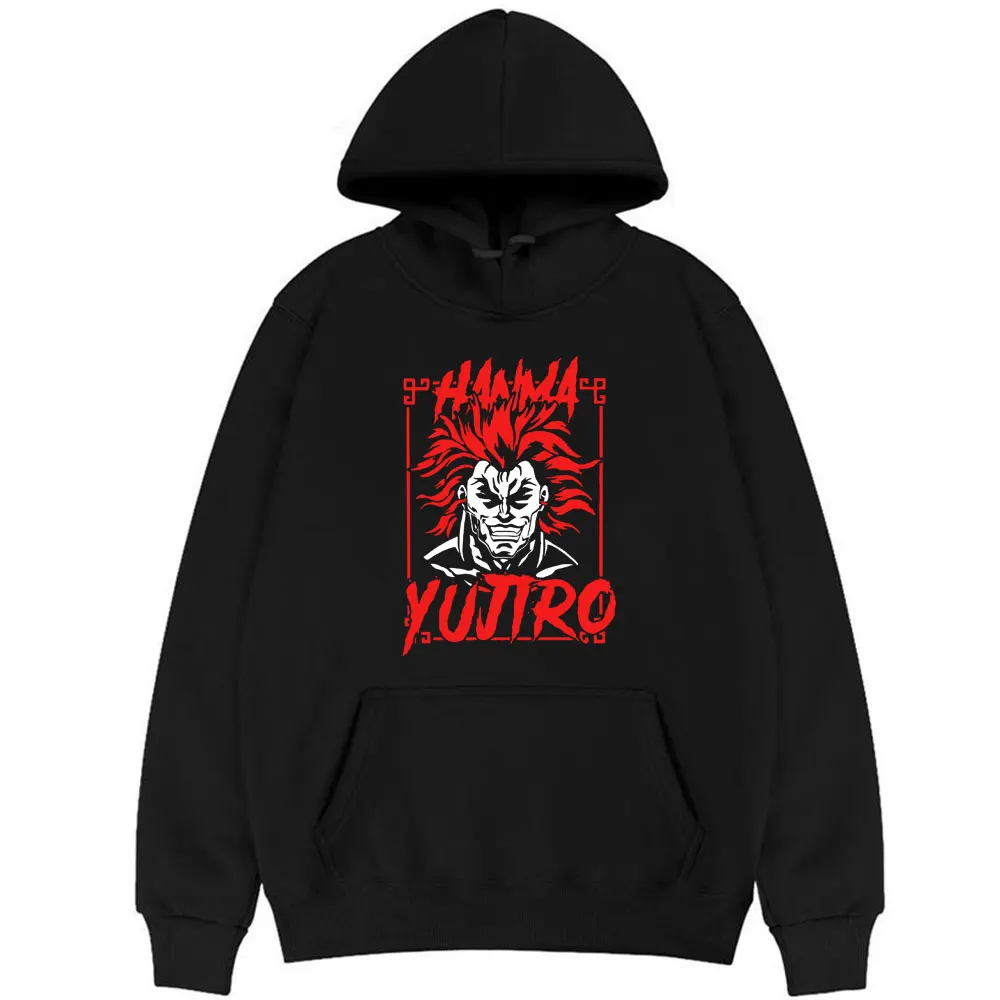 

Baki The Grappler Harajuku Cartoon Hoodies Graphic Manga Streetwear Mens Womens Hanma Yujiro Japanese Anime Hoodie Sweatshirt