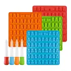 Fashion Cake Tools Mold 1 Set 50 Cavity Silicone Gummy Bear Chocolate Candy Maker Ice Tray Jelly Moulds Kitchen Baking Tools