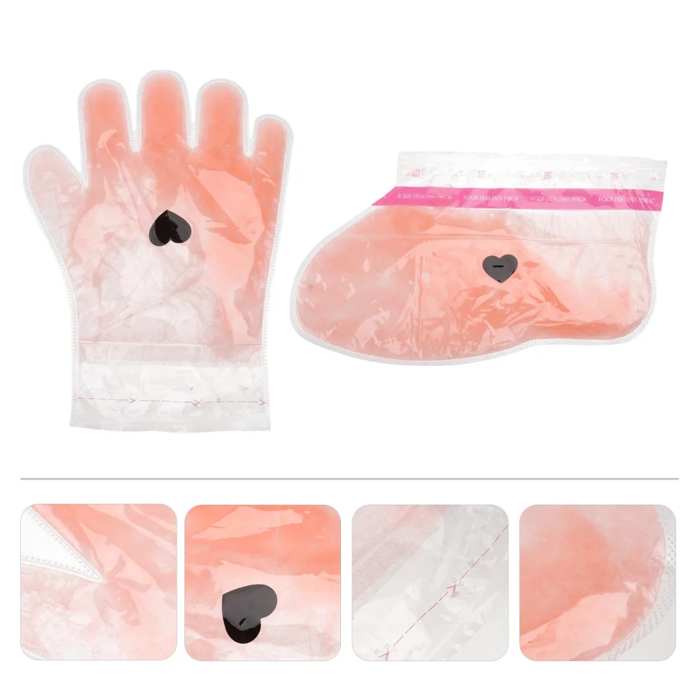 

2 Pairs of Beauty Peach Wax Therapy Hand Feet Covers Hand Feet Care Films