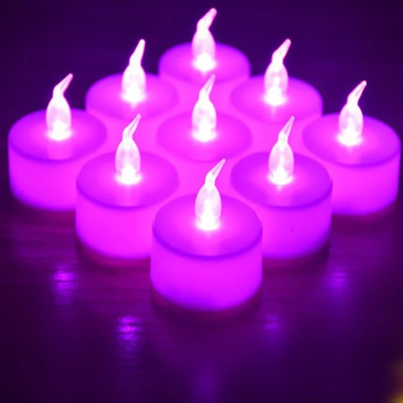 4 шт./компл. Пластиковая форма свечи Электрический фликер беспламенная свеча