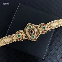 european women grown waist belt wedding jewelry gold silver color moroccan caftan belts metal buckle arabic ladies gift