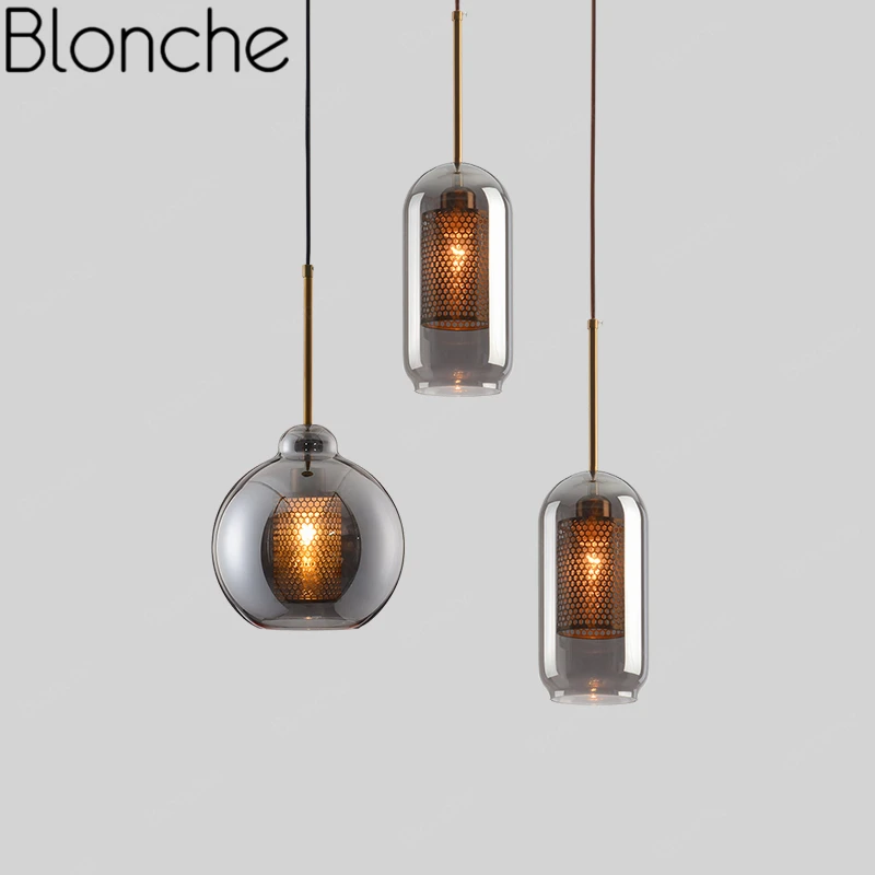 Современная Подвесная лампа со стеклянными шариками E27 для гостиной спальни