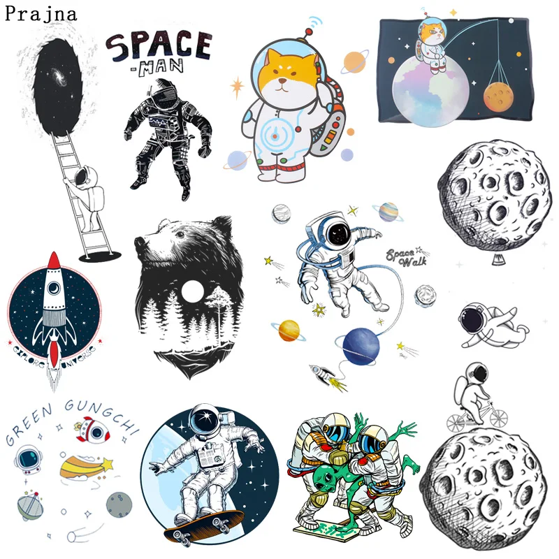 Праджня для переноса утюгом пространство нашивка с космонавтом теплопроводная