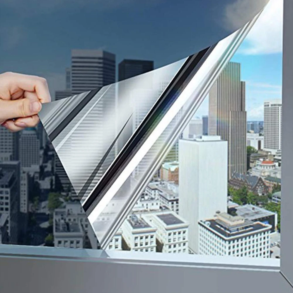 Виниловая самоклеящаяся пленка для защиты от солнца 50x зеркальное стекло окно см