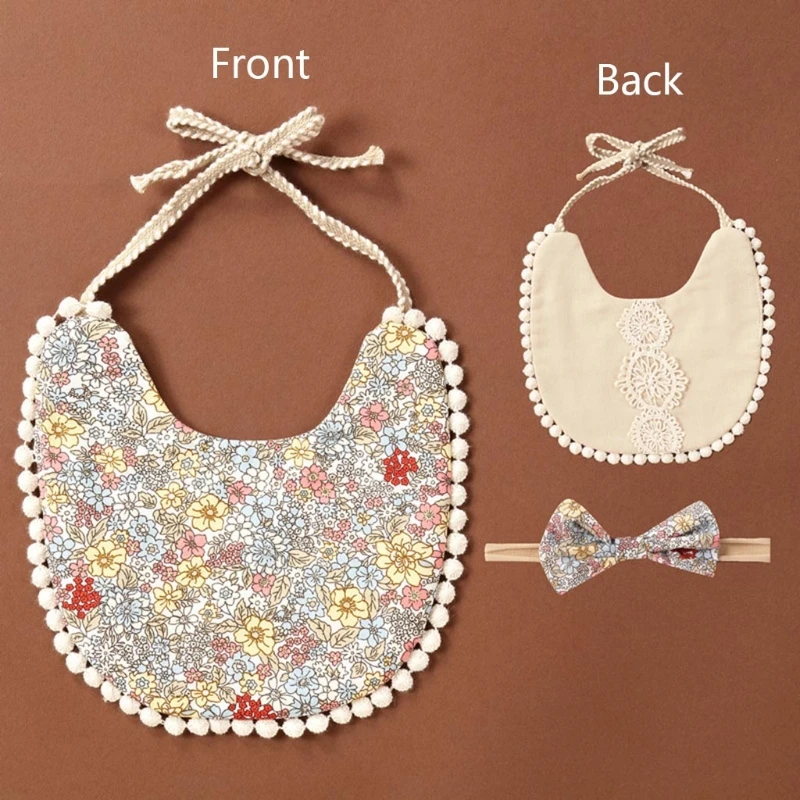 

Детская повязка на голову из хлопка и льна