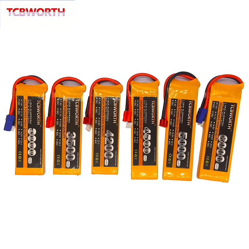 74 v батарея 2s 1300 2200 2600 3800 5000 6000mah 25c 35c 60c rc игрушка lipo