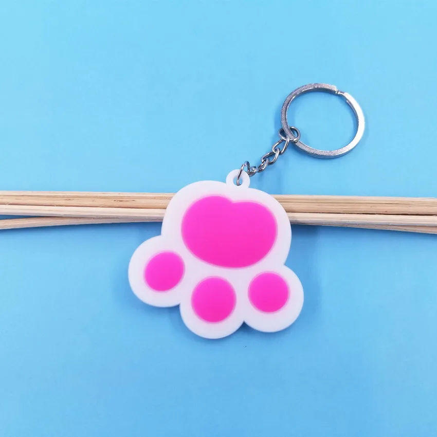 Милый ключница с большой лапой животных для женщин, девочек, мальчиков, подарка на вечеринку, день рождения, студенческий портфель, плечевой рюкзак, подвеска KC303.