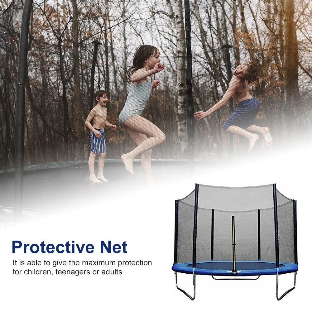 

Anti-fall Kids Safety Trampoline Protective Net Round Mesh Adult Jump PE Guard Zipper Accessories Indoor Outdoor Nursery Home