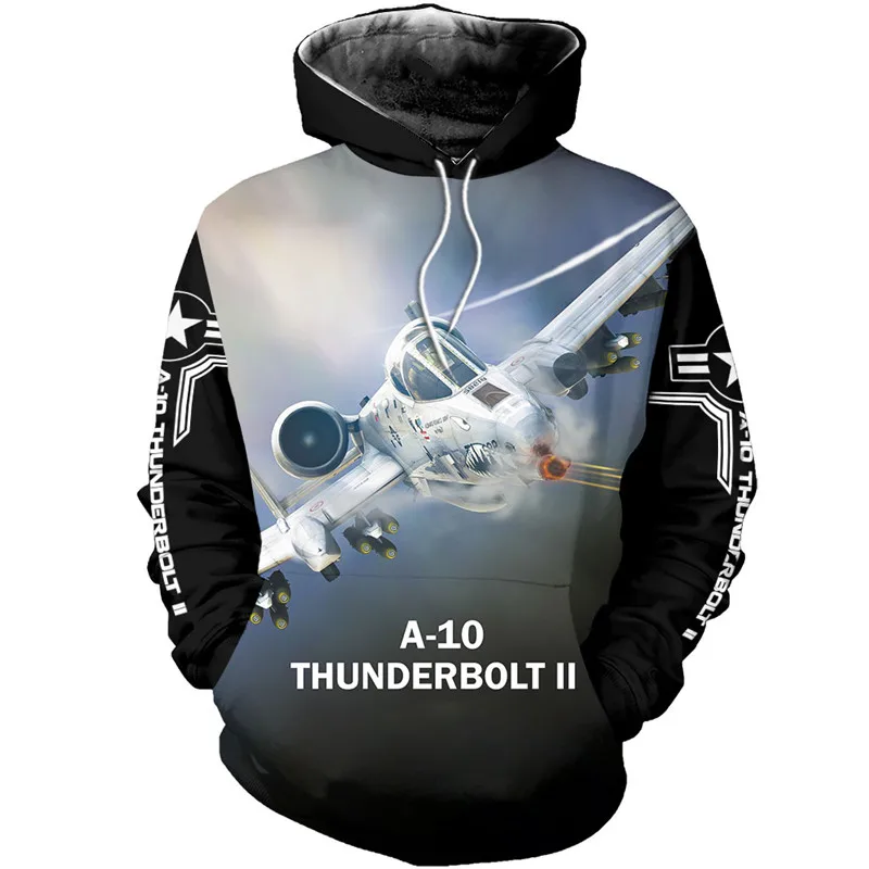 

Модная толстовка на молнии с 3D-принтом A10 thunderbolt ii3d, Повседневная Уличная модная Толстовка в стиле хип-хоп