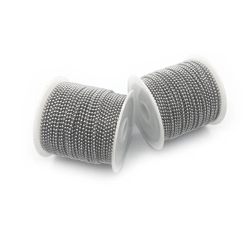 Цепь из бусин WIWI 100% 316L нержавеющей стали для ожерелий ювелирных изделий сделай