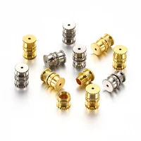 30pcs screw twist clasps tube fastener fit 1mm cord rope wire end caps diy bracelet necklace end connector for jewelry making